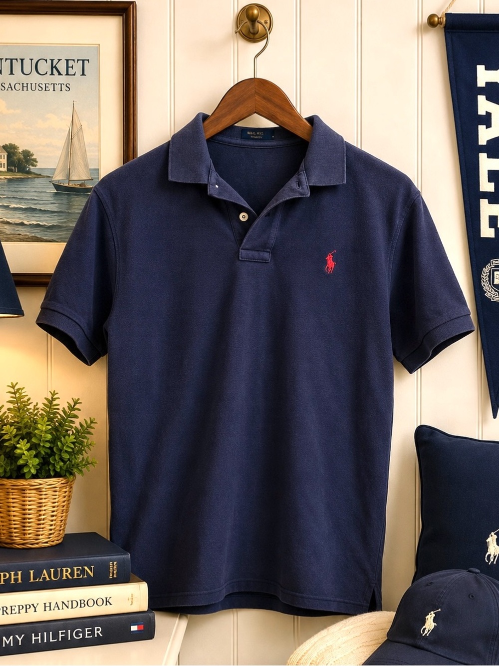 ⭐️ #88 Polo Ralph Lauren Classic Navy Polo with Red Emblem